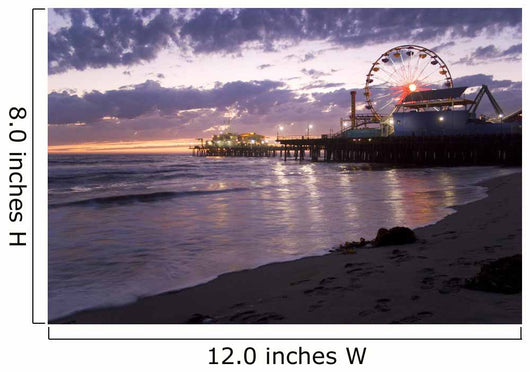 Santa Monica Pier Sunset Wall Decal