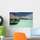 Lagoon with Bungalows Wall Decal