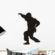 Jiu-Jitsu Fighter Silhouette Wall Decal