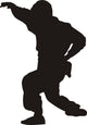 Jiu-Jitsu Fighter Silhouette Wall Decal