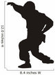 Jiu-Jitsu Fighter Silhouette Wall Decal