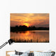 red sunset by the lake Wall Mural