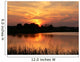 red sunset by the lake Wall Mural