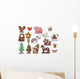 Christmas Gingerbread Cookies Wall Decal Sticker Set