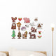 Christmas Gingerbread Cookies Wall Decal Sticker Set