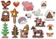 Christmas Gingerbread Cookies Wall Decal Sticker Set