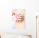 Girl with a pink ribbon Wall Mural