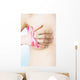 Girl with a pink ribbon Wall Mural