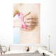 Girl with a pink ribbon Wall Mural