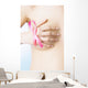 Girl with a pink ribbon Wall Mural