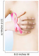 Girl with a pink ribbon Wall Mural