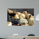 bread and cheese with a glass of wine 3 Wall Mural