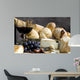 bread and cheese with a glass of wine 3 Wall Mural