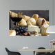 bread and cheese with a glass of wine 3 Wall Mural