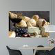 bread and cheese with a glass of wine 3 Wall Mural
