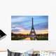 Cityscape with Eiffel Tower Wall Decal