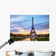 Cityscape with Eiffel Tower Wall Decal