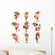 Set Elves Kids Cartoon Wall Decal