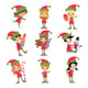 Set Elves Kids Cartoon Wall Decal