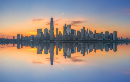 Manhattan Cityscape Panorama Reflections Wall Decal