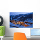 Mountain Village Night Wall Decal