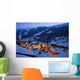 Mountain Village Night Wall Decal