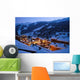 Mountain Village Night Wall Decal