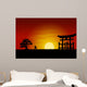 Japanese Sunset Wall Mural