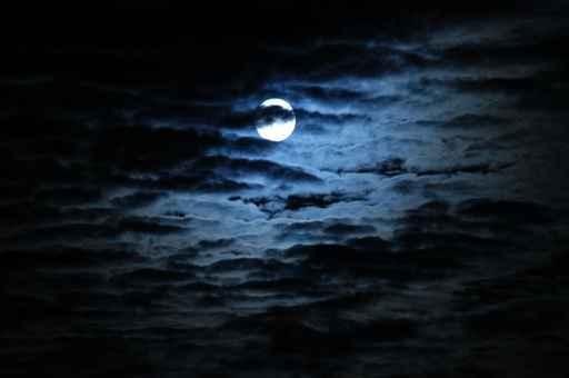 Moon behind Clouds Wall Decal