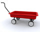 3D Red wagon Wall Decal