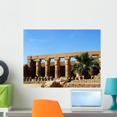 Columns Luxor Temple Wall Decal shown on a wall