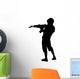 Soldier Aiming Military Silhouette Wall Decal