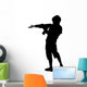 Soldier Aiming Military Silhouette Wall Decal