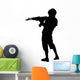 Soldier Aiming Military Silhouette Wall Decal