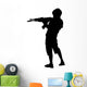 Soldier Aiming Military Silhouette Wall Decal