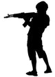 Soldier Aiming Military Silhouette Wall Decal