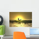 sunset surf Wall Mural