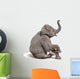 Young Baby Elephant Sit Wall Decal