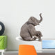 Young Baby Elephant Sit Wall Decal