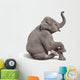 Young Baby Elephant Sit Wall Decal