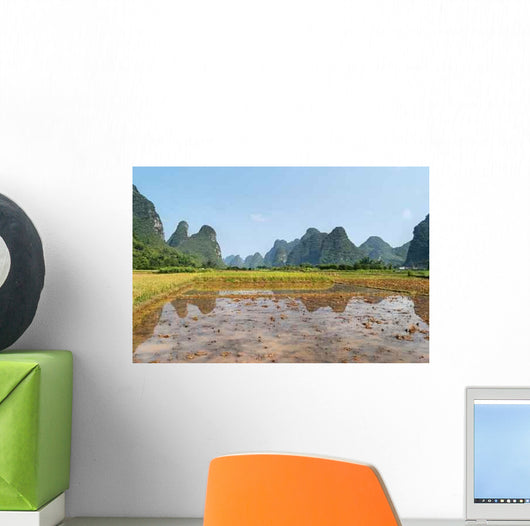 Paddy Field Region Guilin Wall Decal