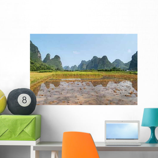 Paddy Field Region Guilin Wall Decal