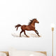 Horse Decals - Brown Stallion Running Wall Decal