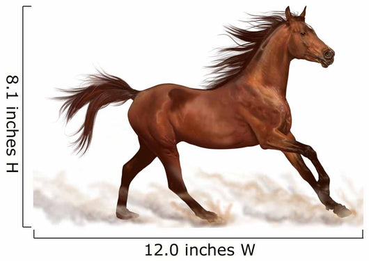 Horse Decals - Brown Stallion Running Wall Decal