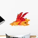Magic Gold Hoarding Dragon Wall Decal