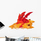 Magic Gold Hoarding Dragon Wall Decal
