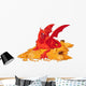Magic Gold Hoarding Dragon Wall Decal