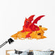 Magic Gold Hoarding Dragon Wall Decal