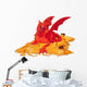 Magic Gold Hoarding Dragon Wall Decal