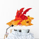 Magic Gold Hoarding Dragon Wall Decal